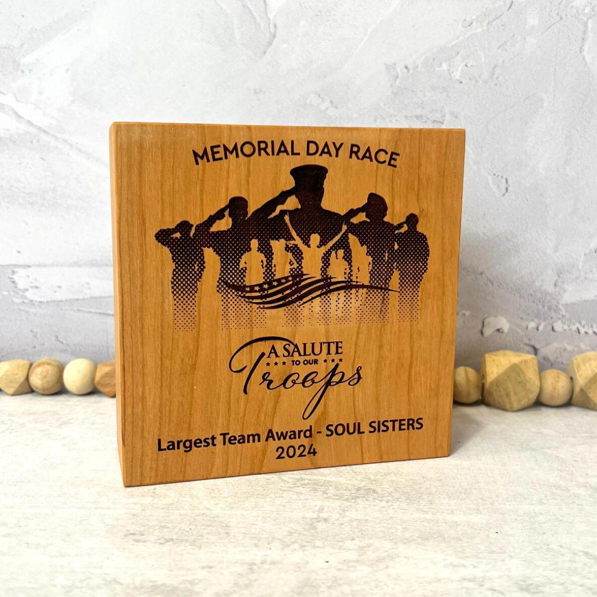 Thick Hardwood Standing Plaques image 1