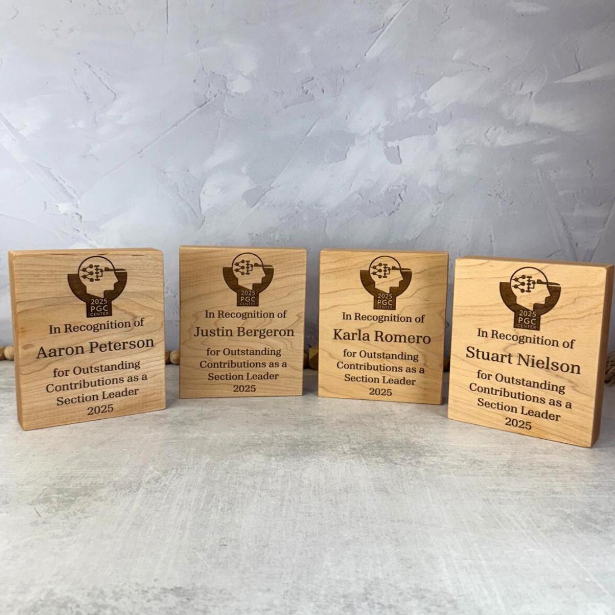Thick Hardwood Standing Plaques image 4
