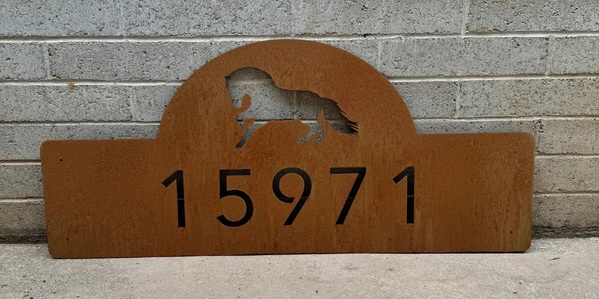 40 inch wide Address Sign