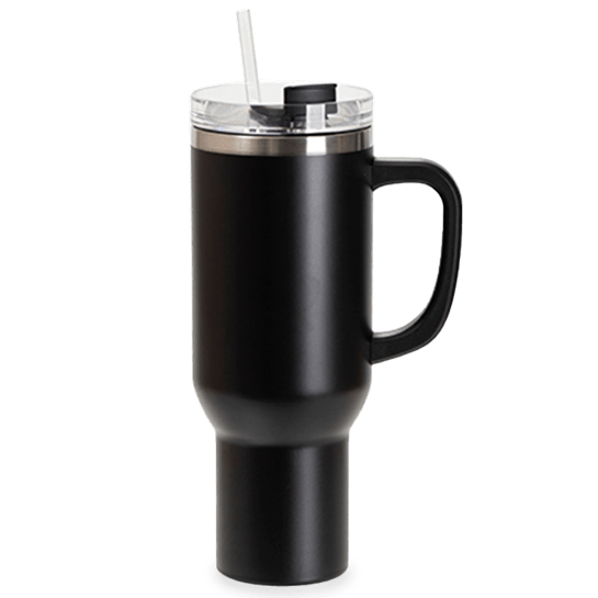 Black 40 oz Tumbler with Side Handle image 7