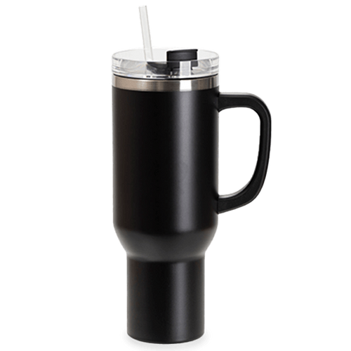 Black 40 oz Tumbler with Side Handle image 7