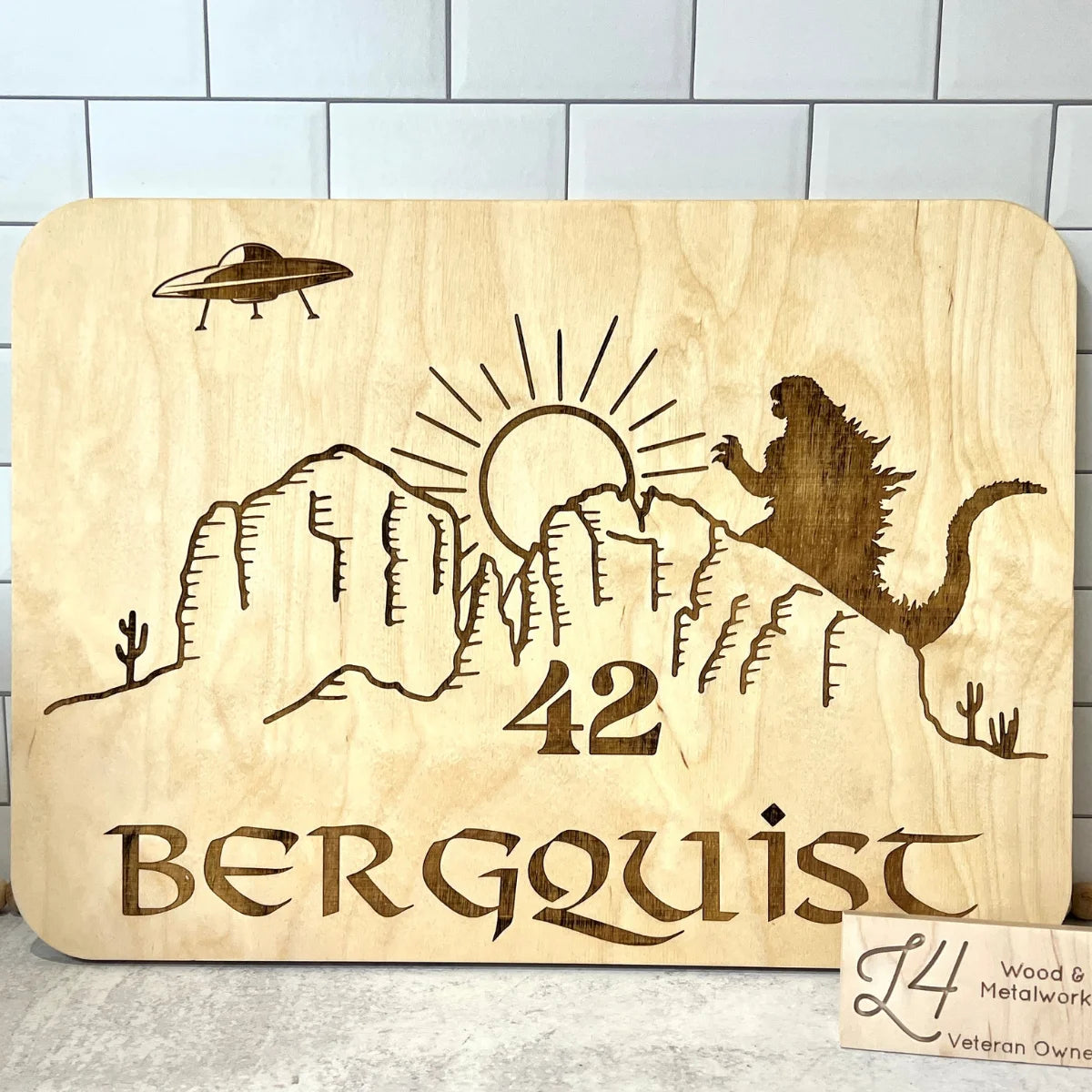 Custom Wood Engraved Address Sign