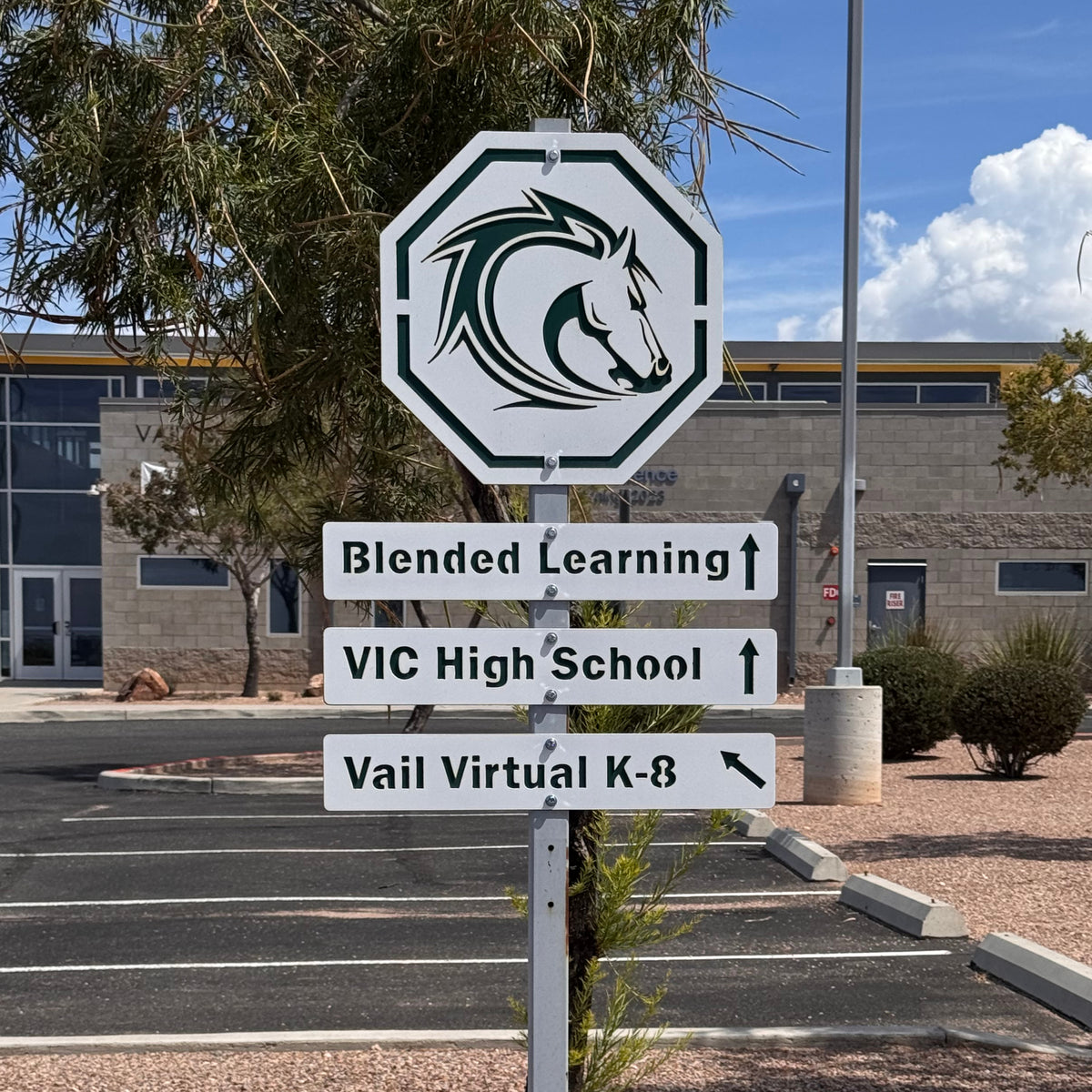 Custom Parking Lot Directional Signage