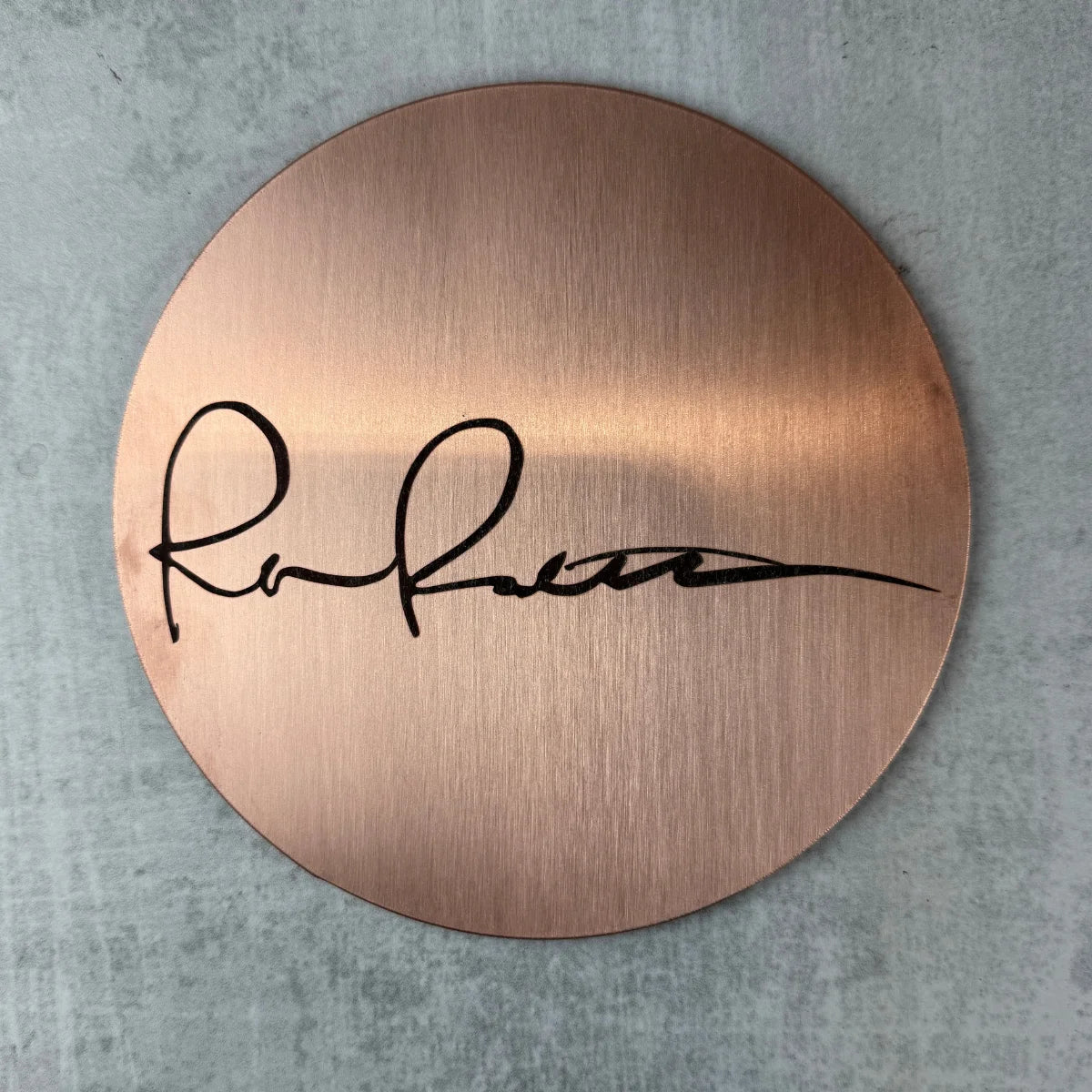 Engraved Copper Disk