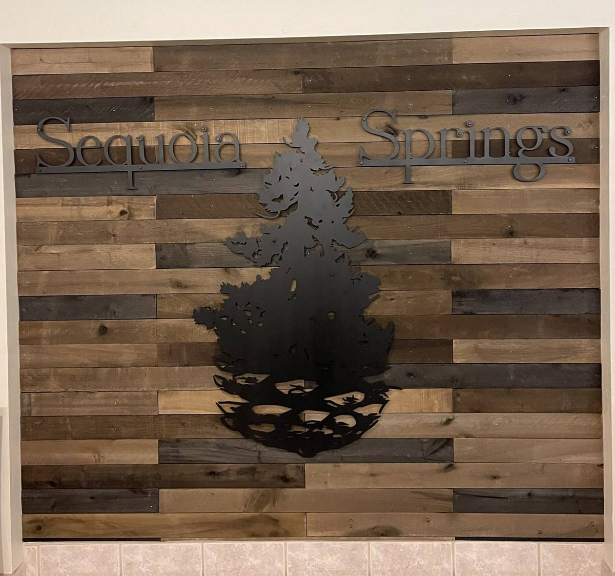 Custom Metal Business Sign and Text - 5 feet tall