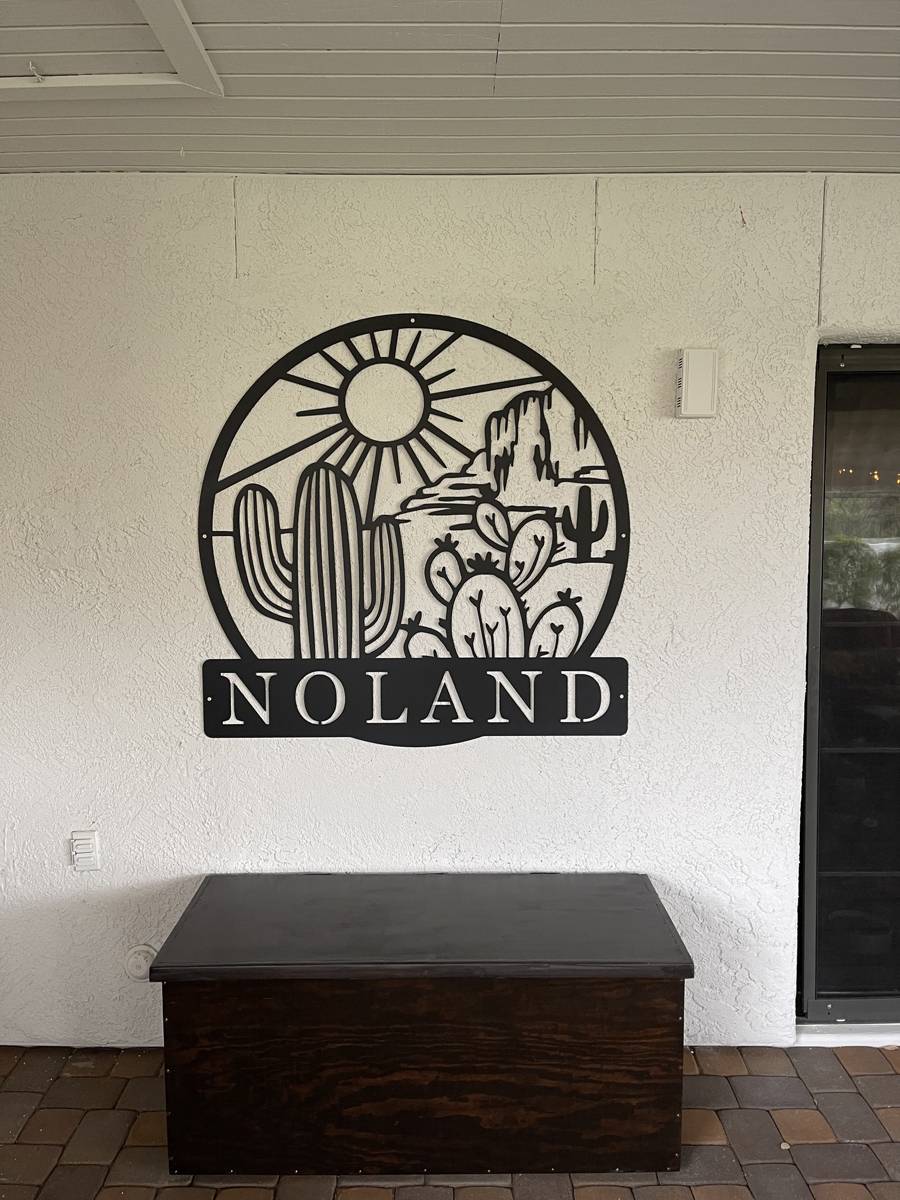 Metal Name Sign - 4 feet wide