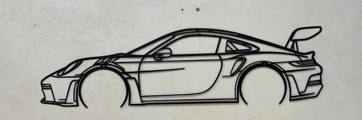 Custom Porsche Metal Outline