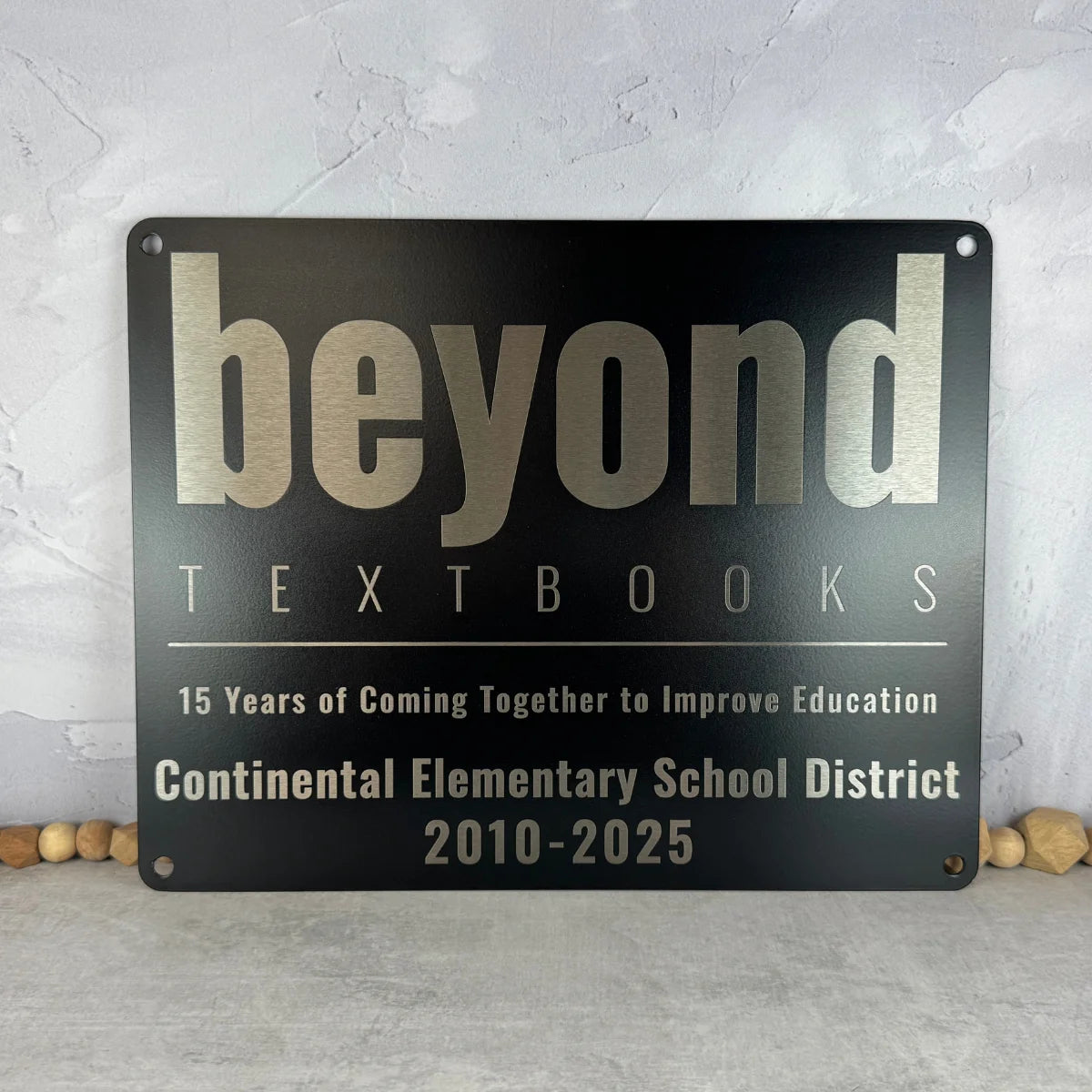 16" wide metal sign award