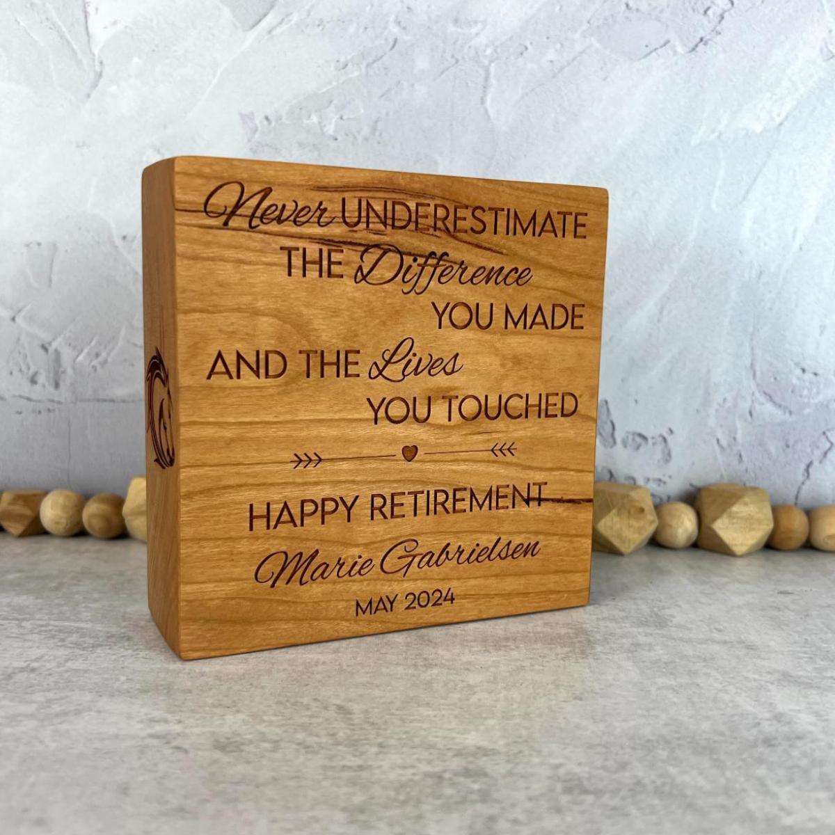 Thick Hardwood Standing Plaques image 3