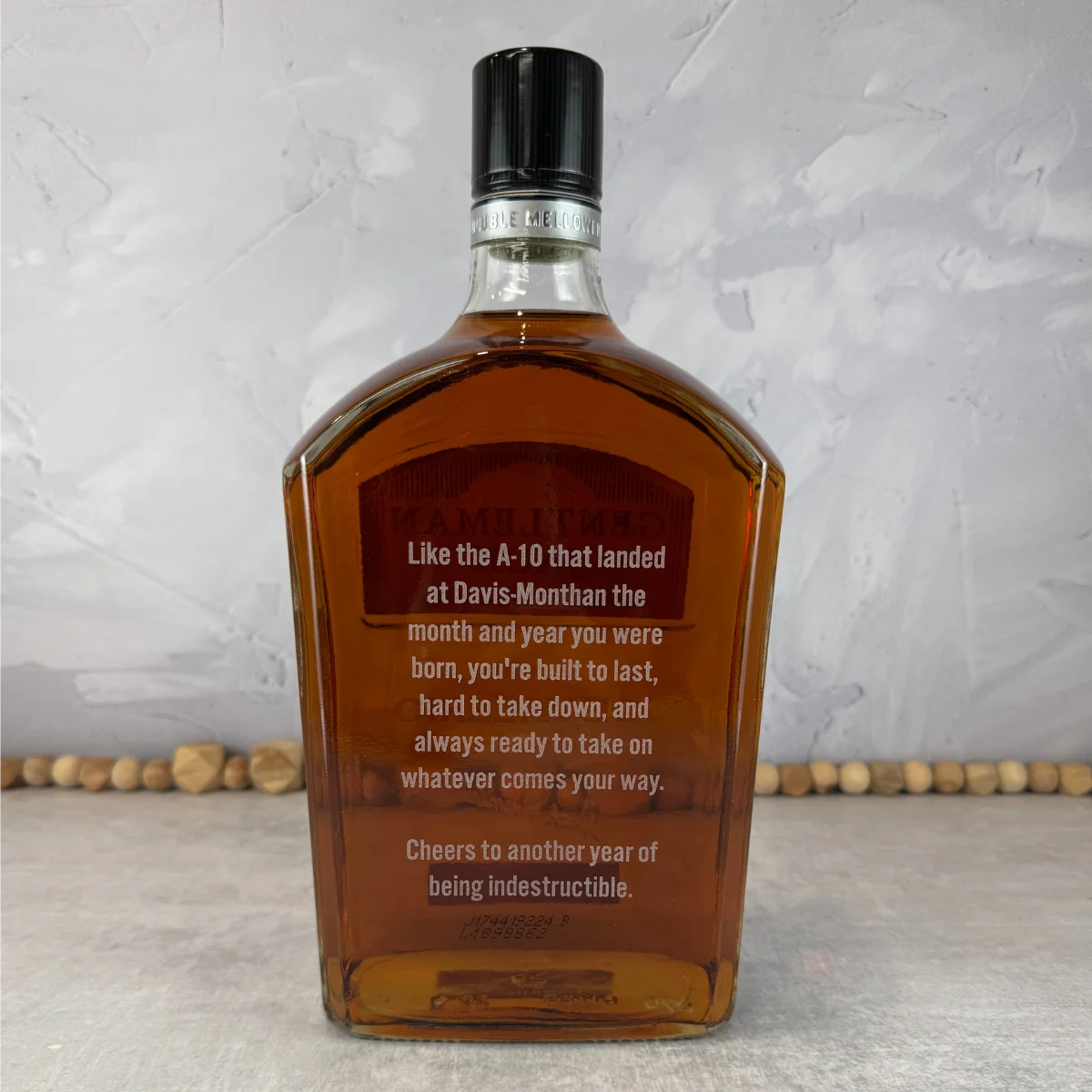 Sand Carved Alcohol Bottle