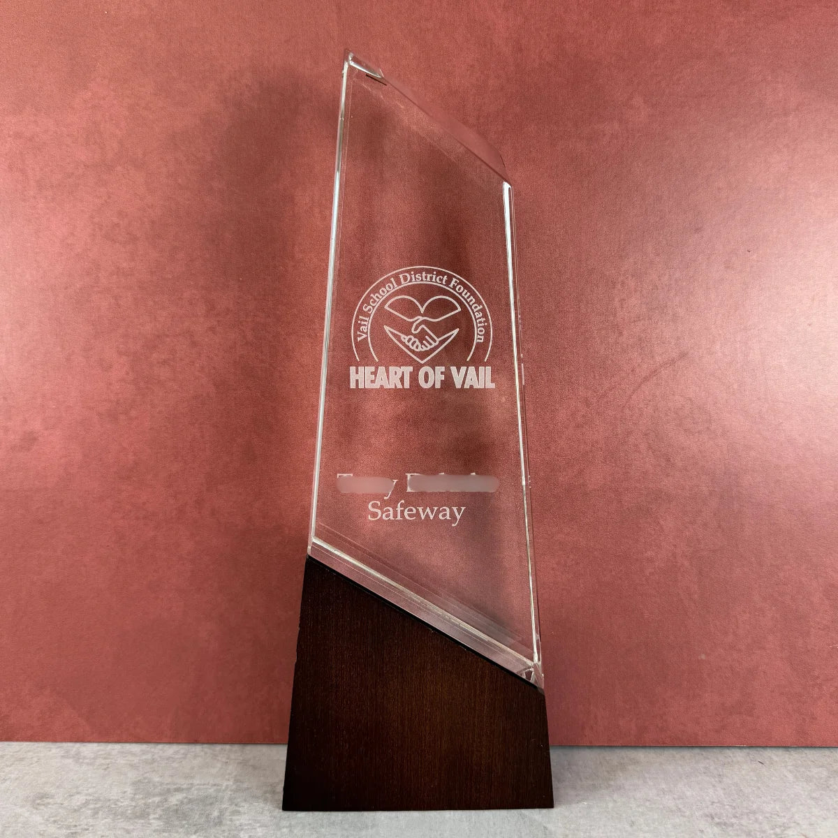 Engraved Glass Award