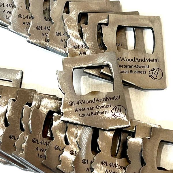 pile of custom engraved arizona state bottle openers