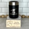 engraved black Rtic coozie with school logo
