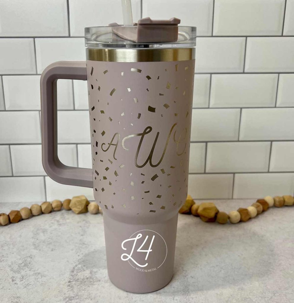 Engraved Stanley Tumblers L4 Laser Engraving and Metal Art