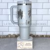 fog Stanley 40 oz cup custom engraved with Palm Trees