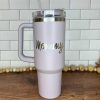 abalone tumbler with engraved Mommy